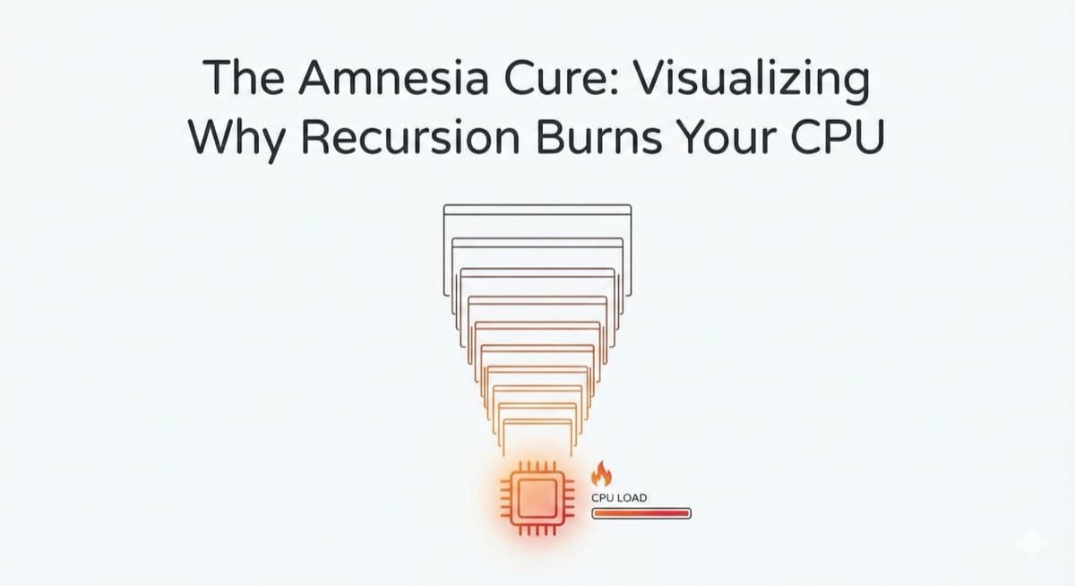 The Amnesia Cure: Visualizing Why Recursion Burns Your CPU
